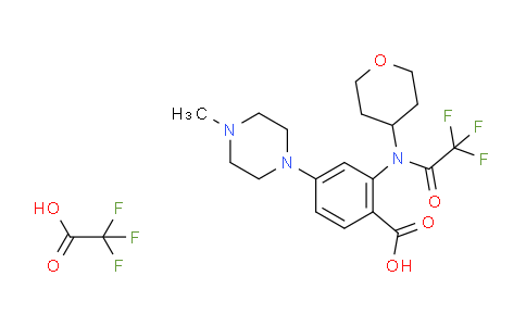 DY828108 | 1034975-62-6 | 4-(4-methylpiperazin-1-yl)-2-[(tetrahydropyran-4-yl)(2,2,2-trifluoroacetyl)amino]benzoic acid trifluoroacetate