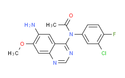 DY828114 | 869199-62-2 | N-(6-amino-7-methoxy-quinazolin-4-yl)-N-(3-chloro-4-fluoro-phenyl)-acetamide