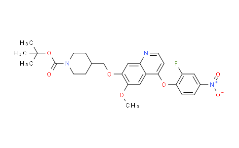 DY828122 | 849217-45-4 | 1-Piperidinecarboxylic acid, 4-[[[4-(2-fluoro-4-nitrophenoxy)-6-methoxy-7-quinolinyl]oxy]methyl]-, 1,1-dimethylethyl ester