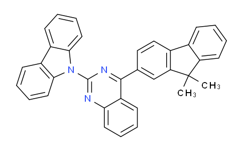 MC828264 | 1394834-50-4 | 9H-Carbazole, 9-[4-(9,9-dimethyl-9H-fluoren-2-YL)-2-quinazolinyl]-