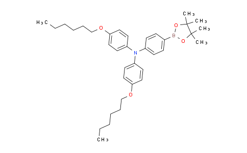 CAS No. 1221821-41-5, N,N-bis[4-(hexyloxy)phenyl]-4-(4,4,5,5-tetramethyl-1,3,2-dioxaborolan-2-YL)benzenamine