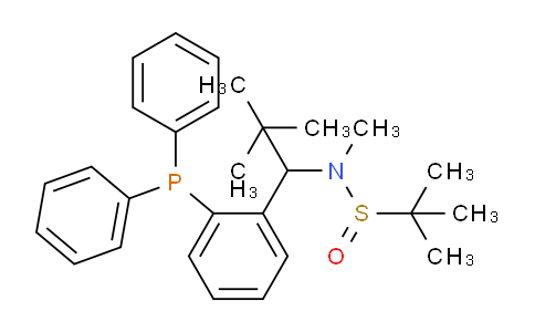 2049042-08-0 | (R)-N-((R)-1-(2-(Diphenylphosphanyl) phnyl)-2,2-dimethylpropyl)-N,2-dimethylpropane-2-sulfinamide