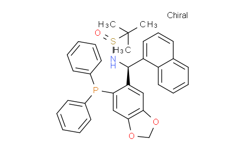 2565792-26-7 | (R)-N-((S)-(6-(Diphenylphosphanyl)benzo[d][1,3]dioxol-5-yl)(naphthalen-1-yl)methyl)-2-methylpropane-2-sulfinamide