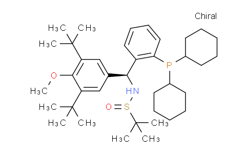 2241598-31-0 | (R)-N-((S)-(3,5-Di-tert-butyl-4-methoxyphenyl)(2-(dicyclohexylphosphanyl)phenyl)methyl)-2-methylpropane-2-sulfinamide