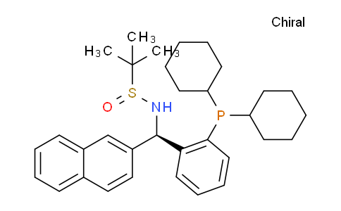 2565792-53-0 | (R)-N-((R)-(2-(Dicyclohexylphosphanyl)phenyl)(naphthalen-2-yl)methyl)-2-methylpropane-2-sulfinamide