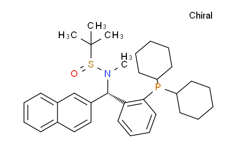 2565792-44-9 | (R)-N-((S)-(2-(Dicyclohexylphosphanyl)phenyl)(naphthalen-2-yl)methyl)-N,2-dimethylpropane-2-sulfinamide