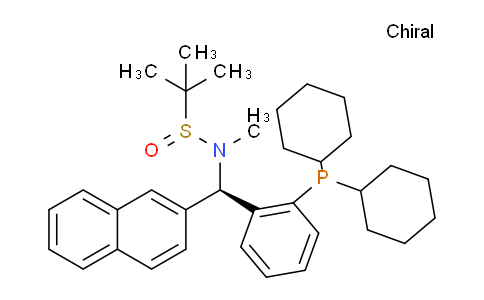 2565792-68-7 | (R)-N-((R)-(2-(Dicyclohexylphosphanyl)phenyl)(naphthalen-2-yl)methyl)-N,2-dimethylpropane-2-sulfinamide