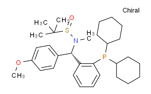 2565792-82-5 | (R)-N-((S)-(2-(Dicyclohexylphosphanyl)phenyl)(4-methoxyphenyl)methyl)-N,2-dimethylpropane-2-sulfinamide