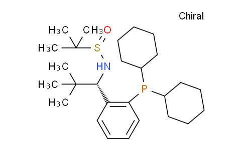 2565792-30-3 | (R)-N-((S)-1-(2-(Dicyclohexylphosphanyl)phenyl)-2,2-dimethylpropyl)-2-methylpropane-2-sulfinamide