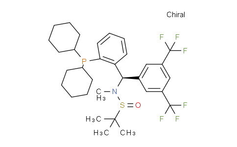 2565792-86-9 | (R)-N-((R)-(3,5-Bis(trifluoromethyl)phenyl)(2-(dicyclohexylphosphanyl)phenyl)methyl)-N,2-dimethylpropane-2-sulfinamide