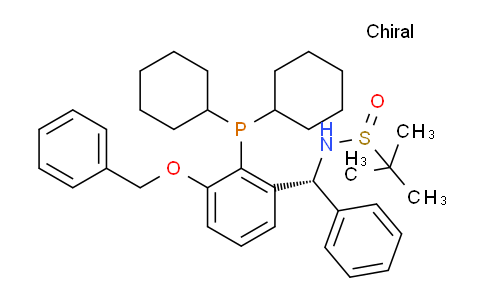 2565792-41-6 | (R)-N-((R)-(3-(Benzyloxy)-2-(dicyclohexylphosphanyl)phenyl)(phenyl)methyl)-2-methylpropane-2-sulfinamide