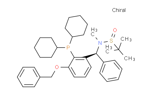 MC829098 | 2565792-76-7 | (R)-N-((S)-(3-(Benzyloxy)-2-(dicyclohexylphosphanyl)phenyl)(phenyl)methyl)-N,2-dimethylpropane-2-sulfinamide