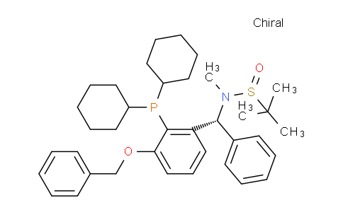 2565792-50-7 | (R)-N-((R)-(3-(Benzyloxy)-2-(dicyclohexylphosphanyl)phenyl)(phenyl)methyl)-N,2-dimethylpropane-2-sulfinamide