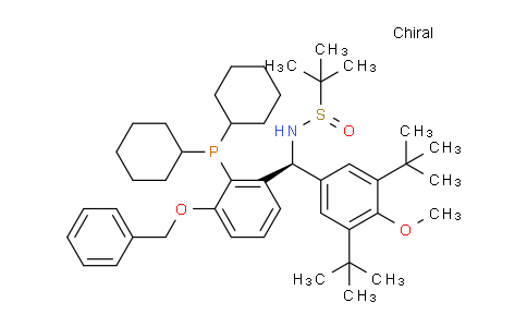 2565792-48-3 | (R)-N-((S)-(3-(Benzyloxy)-2-(dicyclohexylphosphanyl)phenyl)(3,5-di-tert-butyl-4-methoxyphenyl)methyl)-2-methylpropane-2-sulfinamide