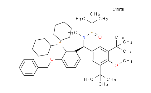 2565792-24-5 | (R)-N-((S)-(3-(Benzyloxy)-2-(dicyclohexylphosphanyl)phenyl)(3,5-di-tert-butyl-4-methoxyphenyl)methyl)-N,2-dimethylpropane-2-sulfinamide