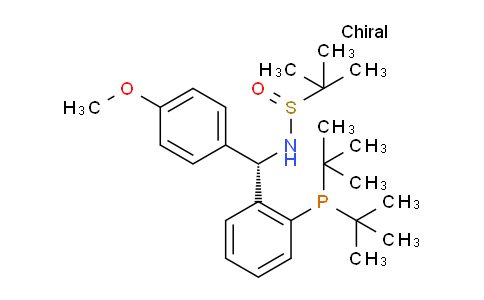 MC829122 | 2561513-53-7 | (R)-N-((S)-(2-(Di-tert-butylphosphanyl)phenyl)(4-methoxyphenyl)methyl)-2-methylpropane-2-sulfinamide