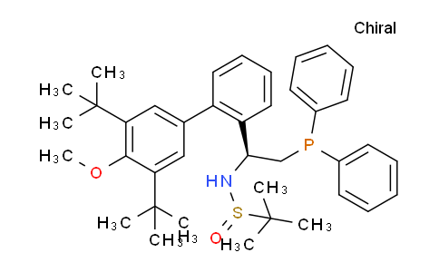 MC829135 | 1936438-26-4 | (R)-N-((S)-1-(3',5'-Di-tert-butyl-4'-methoxy-[1,1'-biphenyl]-2-yl)-2-(diphenylphosphanyl)ethyl)-2-methylpropane-2-sulfinamide