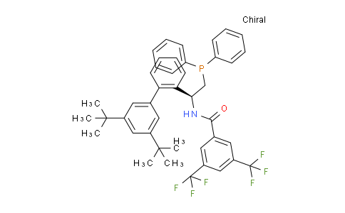 CAS No. 2089424-11-1, N-[(1S)-1-[3',5'-Bis(1,1-dimethylethyl)[1,1'-biphenyl]-2-yl]-2-(diphenylphosphino)ethyl]-3,5-bis(trifluoromethyl)-benzamide