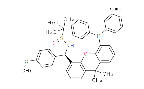 2160535-56-6 | (R)-N-((R)-(5-(Diphenylphosphanyl)-9,9-dimethyl-9H-xanthen-4-yl)(4-methoxyphenyl)methyl)-2-methylpropane-2-sulfinamide