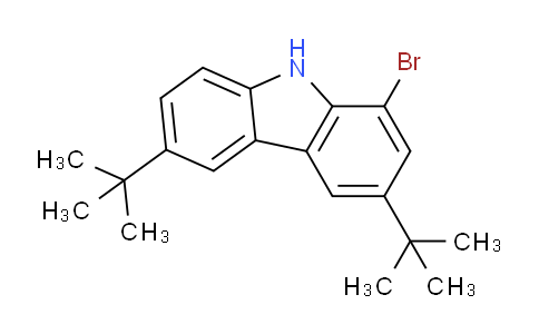 CAS No. 1357359-52-4, 9H-Carbazole, 1-bromo-3,6-bis(1,1-dimethylethyl)-