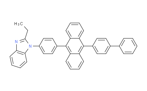 CAS No. 1254961-38-0, 1H-Benzimidazole, 1-[4-(10-[1,1'-biphenyl]-4-yl-9-anthracenyl)phenyl]-2-ethyl-