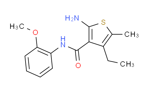 438228-30-9 | 2-Amino-4-ethyl-N-(2-methoxyphenyl)-5-methylthiophene-3-carboxamide
