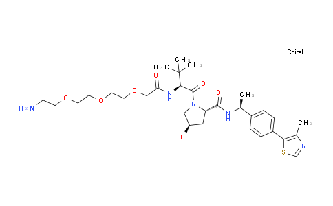 2409538-69-6 | (2S,4R)-1-((S)-14-Amino-2-(tert-butyl)-4-oxo-6,9,12-trioxa-3-azatetradecanoyl)-4-hydroxy-N-((S)-1-(4-(4-methylthiazol-5-yl)phenyl)ethyl)pyrrolidine-2-carboxamide