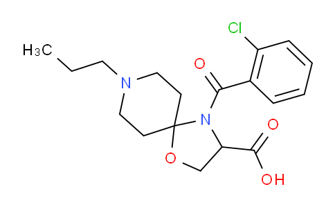 MCA29421 | 1326809-25-9 | 4-(2-Chlorobenzoyl)-8-propyl-1-oxa-4,8-diazaspiro[4.5]decane-3-carboxylic acid