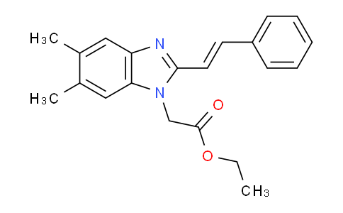 MCA30731 | 321433-09-4 | 2-(5,6-ジメチル-2-スチリル-1H-1,3-ベンゾイミダゾール-1-イル)酢酸エチル