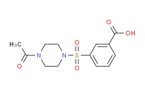 568577-57-1 | 3-[(4-乙酰基-1-哌嗪基)磺酰基]苯甲酸