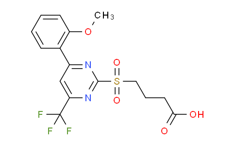 443105-09-7 | 4-{4-(2-甲氧基苯基)-6-(三氟甲基)-嘧啶-2-基磺酰基}丁酸