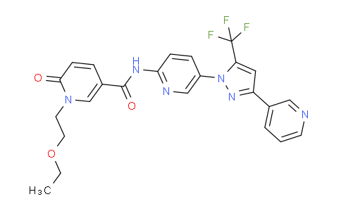 940954-41-6 | 1-(2-Ethoxyethyl)-6-oxo-N-[5-[3-pyridin-3-yl-5-(trifluoromethyl)pyrazol-1-yl]pyridin-2-yl]pyridine-3-carboxamide
