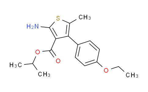 351158-53-7 | 2-氨基-4-(4-乙氧基苯基)-5-甲基噻吩-3-甲酸异丙酯