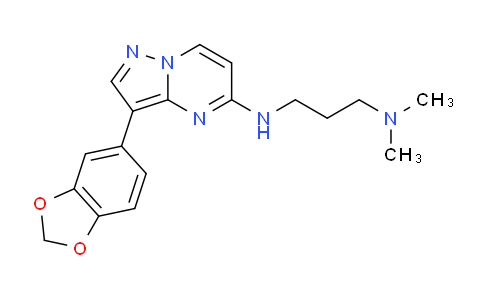 2414374-53-9 | N1-(3-(苯并[d][1,3]二氧杂环戊烯-5-基)吡唑并[1,5-a]嘧啶-5-基)-N3,N3-二甲基丙-1,3-二胺