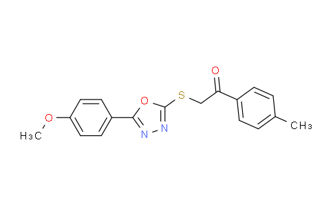 459845-46-6 | 2-{5-(4-Methoxyphenyl)-1,3,4-oxadiazol-2-ylsulfanyl}-1-(4-methylphenyl)-1-ethanone