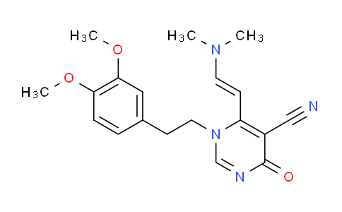 DYC45934 | 303148-47-2 | 1-[2-(3,4-dimethoxyphenyl)ethyl]-6-[(E)-2-(dimethylamino)ethenyl]-4-oxo-1,4-dihydropyrimidine-5-carbonitrile