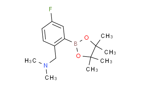 2096996-93-7 | 1-(4-氟-2-(4,4,5,5-四甲基-1,3,2-二氧杂硼杂环戊烷-2-基)苯基)-N,N-二甲基甲胺