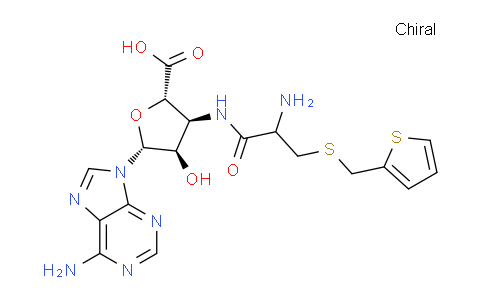 103618-65-1 | β-D-呋喃核糖醛酸，3-[[2-氨基-1-氧代-3-[(2-噻吩基甲基)硫代]丙基]氨基]-1-(6-氨基-9H-嘌呤-9-基)-1,3-二脱氧-，(R)-(9CI)