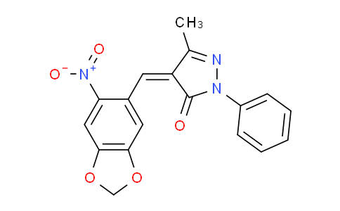 DYD11818 | 444332-43-8 | 3-Methyl-4-((6-nitrobenzo[3,4-D]1,3-dioxolan-5-YL)methylene)-1-phenyl-2-pyrazolin-5-one