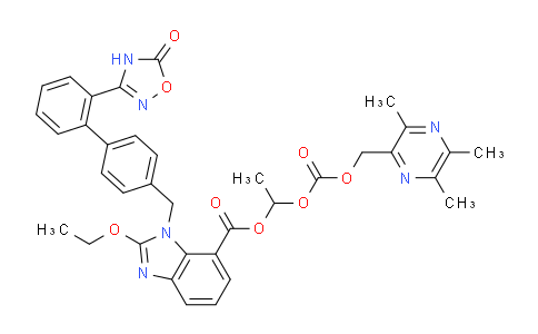 MCE53634 | 1596357-16-2 | 1-[(3,5,6-trimethylpyrazin-2-yl)methoxycarbonyloxy]ethyl 2-ethoxy-3-[[4-[2-(5-oxo-4H-1,2,4-oxadiazol-3-yl)phenyl]phenyl]methyl]benzimidazole-4-carboxylate