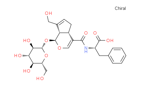 951672-66-5 | L-Phenylalanine, N-[[(1S,4aS,7aS)-1-(β-D-glucopyranosyloxy)-1,4a,5,7a-tetrahydro-7-(hydroxymethyl)cyclopenta[c]pyran-4-yl]carbonyl]-