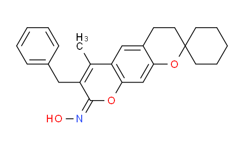 DYE73654 | 1014086-04-4 | 7'-Benzyl-6'-methyl-3',4'-dihydro-8'H-spirocyclohexane-1,2'-pyrano3,2-gchromen-8'-one oxime