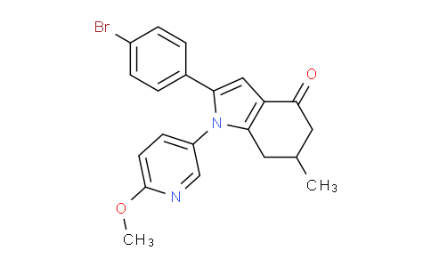 1022648-64-1 | 2-(4-bromophenyl)-1-(6-methoxypyridin-3-yl)-6-methyl-6,7-dihydro-5H-indol-4-one