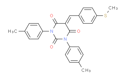 MCE76431 | 1023536-92-6 | 1,3-bis(4-methylphenyl)-5-[(4-methylsulfanylphenyl)methylidene]-1,3-diazinane-2,4,6-trione
