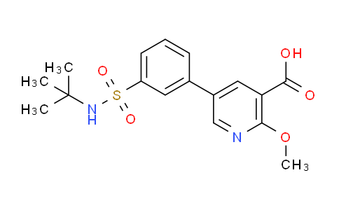 1261937-78-3 | 5-(3-T-Butylsulfamoylphenyl)-2-methoxynicotinic acid