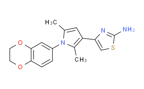 900641-63-6 | 2-Thiazolamine, 4-[1-(2,3-dihydro-1,4-benzodioxin-6-yl)-2,5-dimethyl-1H-pyrrol-3-yl]-