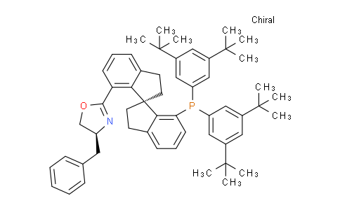 1040274-10-9 | Oxazole,2-[(1S)-7'-[bis[3,5-bis(1,1-dimethylethyl)phenyl]phosphino]-2,2',3,3'-tetrahydro-1,1'-spirobi[1H-inden]-7-yl]-4,5-dihydro-4-(phenylmethyl)-,(4S)-