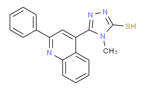 588673-83-0 | 4-Methyl-5-(2-phenyl-quinolin-4-yl)-4H-[1,2,4]triazole-3-thiol