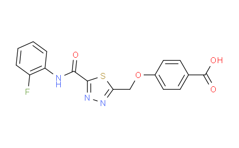 DYH76863 | 1142202-82-1 | 4-(5-{(2-Fluorophenyl)aminocarbonyl}-1,3,4-thiadiazol-2-yl)methoxybenzoic Acid