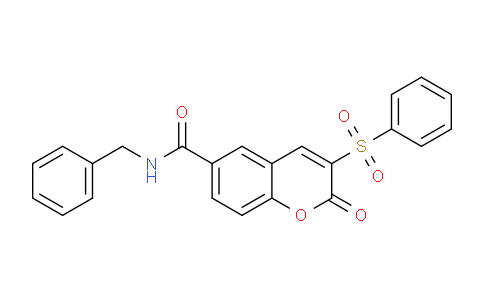 CAS No. 904449-84-9, N-Benzyl-2-oxo-3-(phenylsulfonyl)-2H-chromene-6-carboxamide